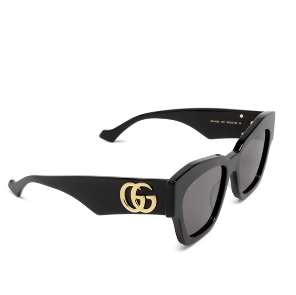 NEW GUCCI WOMEN SQUARE BLACK GG1422S 001 SUNGLASSES - Picture 4 of 6
